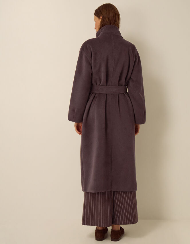 Millie Funnel Neck Belted Coat, Brown (CHOCOLATE), large