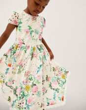 Khia Floral Broderie Party Dress, Multi (MULTI), large