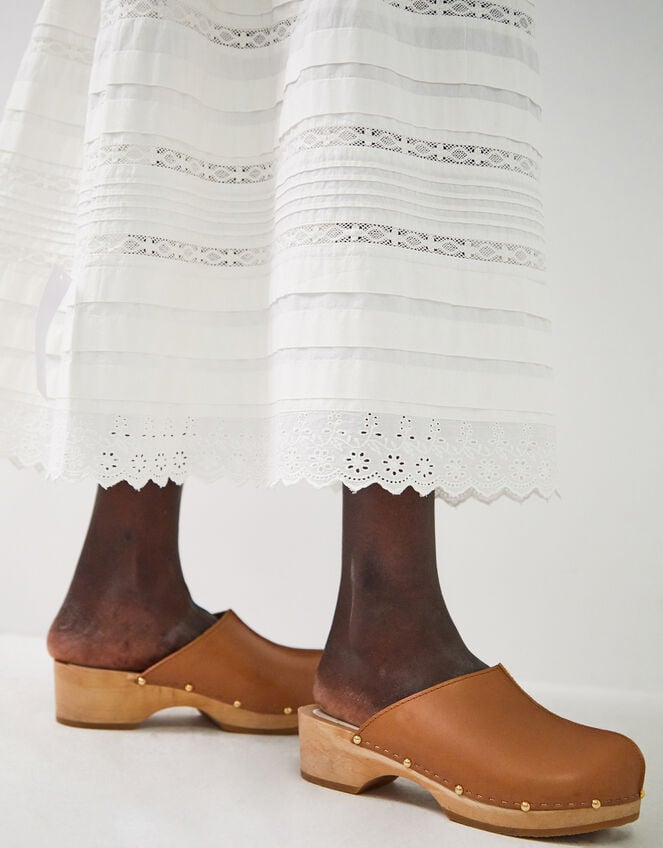 East Betsy Broderie Midi Skirt, Ivory (IVORY), large