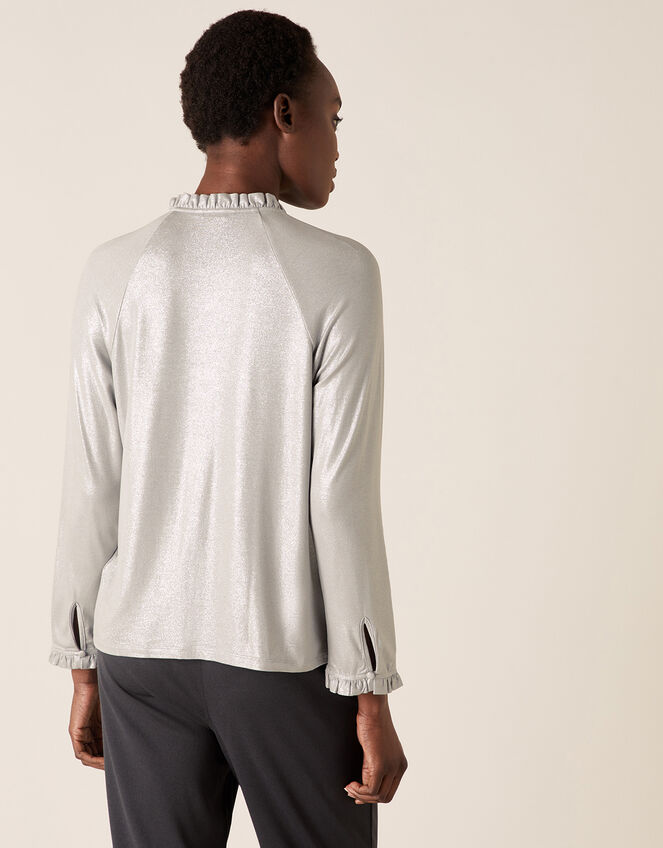 LOUNGE Gayle Shimmer Blouse, Grey (GREY), large