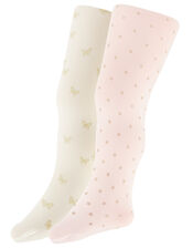 Baby Metallic Print Tights Set, Multi (MULTI), large