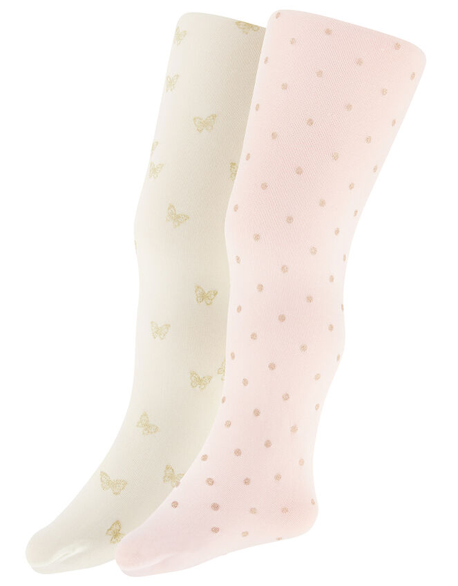Baby Metallic Print Tights Set, Multi (MULTI), large