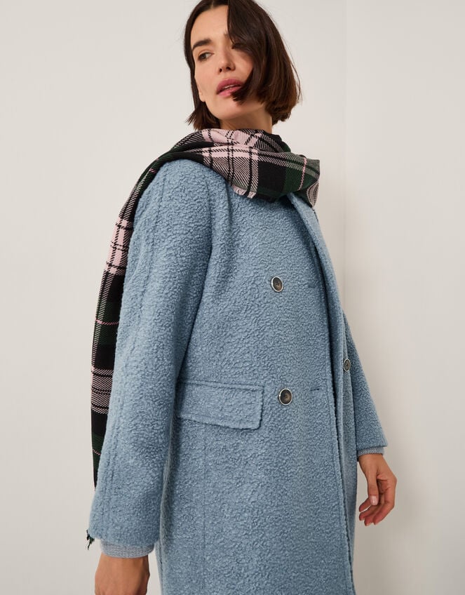 Lily Double Breasted Boucle Coat, Blue (PALE BLUE), large