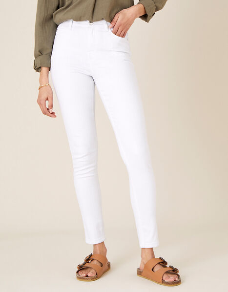 Iris Regular-Length Skinny Jeans White, White (WHITE), large