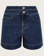 Two-Button Denim Shorts with Sustainable Cotton, Blue (DENIM BLUE), large
