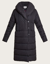 Stephie Stitch Detail Padded Coat, Black (BLACK), large