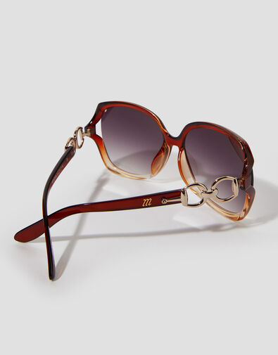 Ombr&eacute; Oversized Sunglasses, , large