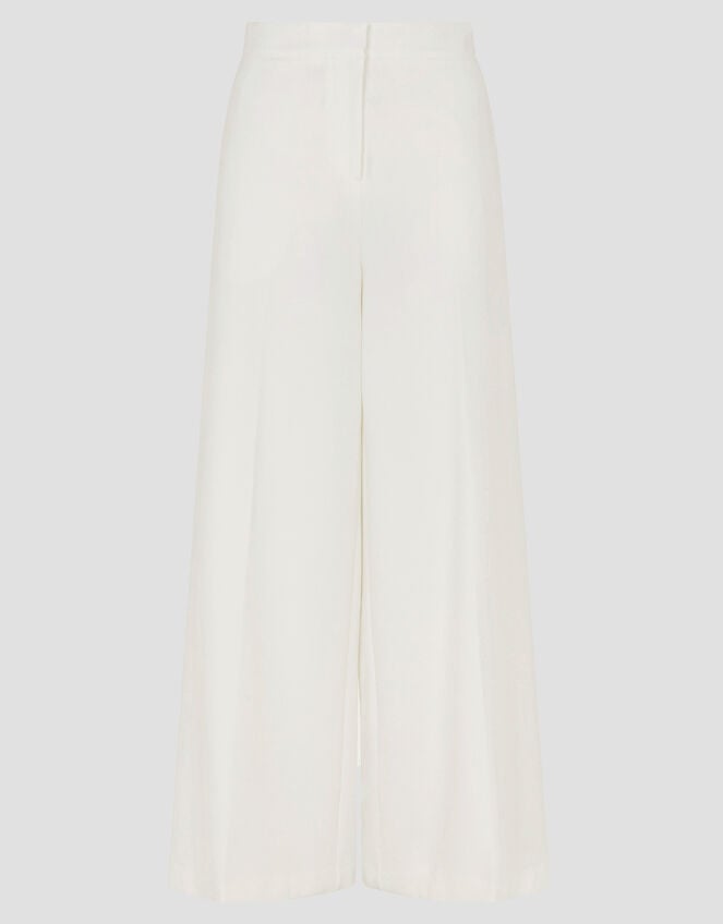 Mara Wide Leg Bridal Trousers, Ivory (IVORY), large