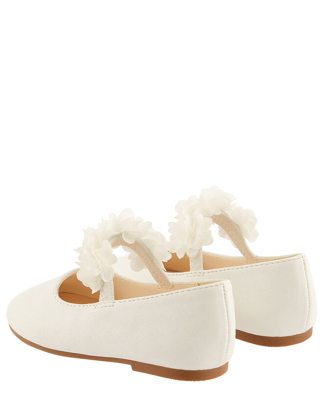 Baby Cynthia Corsage Walker Shoes, Ivory (IVORY), large