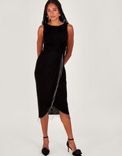 Fawn Fringe Dress, Black (BLACK), large