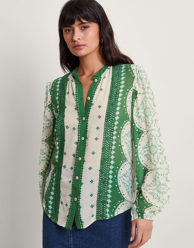 Tamsyn Print Blouse, Green (GREEN), large