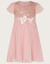 Baby Angel Pleat Sequin Dress	, Pink (PINK), large