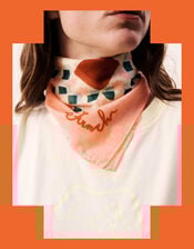 FRNCH Yumbilla Print Square Cotton Scarf, , large