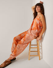 Madison Paisley Print Cami Top, Orange (ORANGE), large