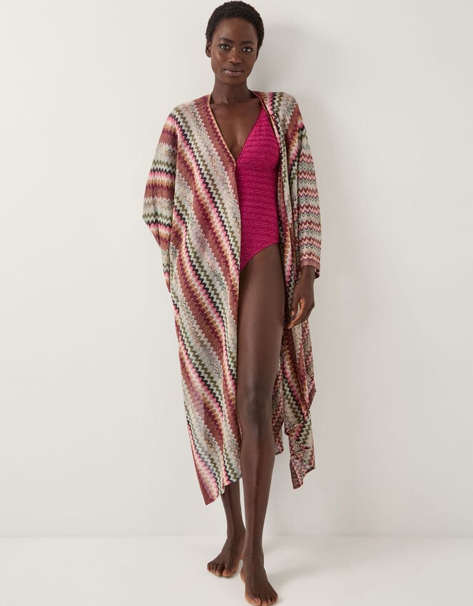 Ava Zig Zag Beach Cover Up, , large