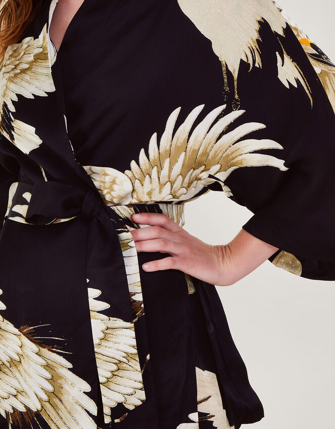 One Hundred Stars Stork Print Kimono, , large