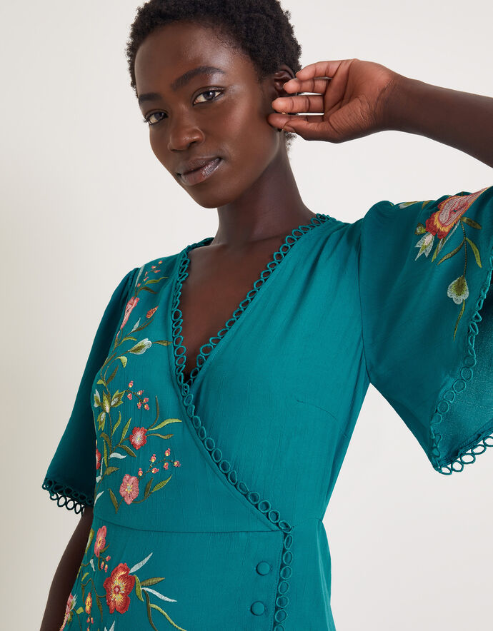 Farfalla Midi Dress Teal main image 1