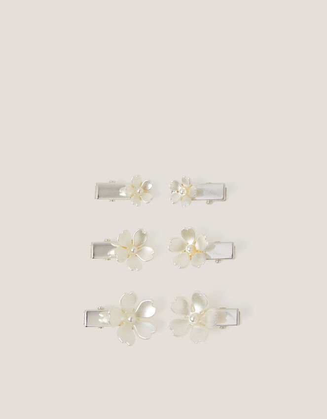 6-Pack Bridesmaid Flower Hair Clips, , large