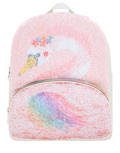 Reversible Flamingo and Swan Backpack, , large