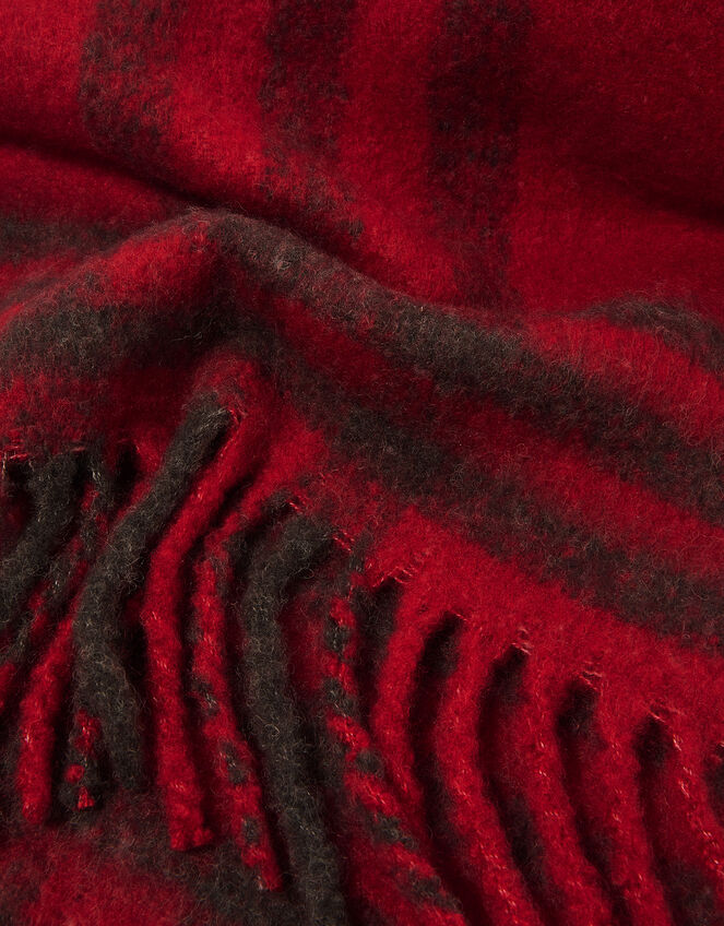 Darcy Check Scarf, Red (RED), large