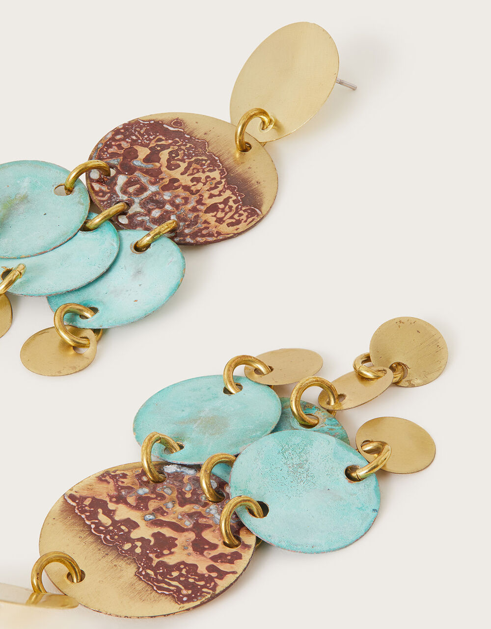 Sibilia Large Turquoise Charm Earrings Accessories Monsoon UK.