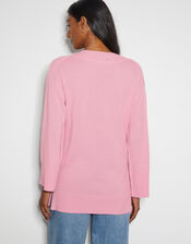 Cree V-Neck Cashmere Jumper, Pink (PINK), large