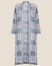 Leighton Geo Print Kimono, Blue (BLUE), large