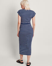 Sanya Stripe Tie Dress, Blue (NAVY), large