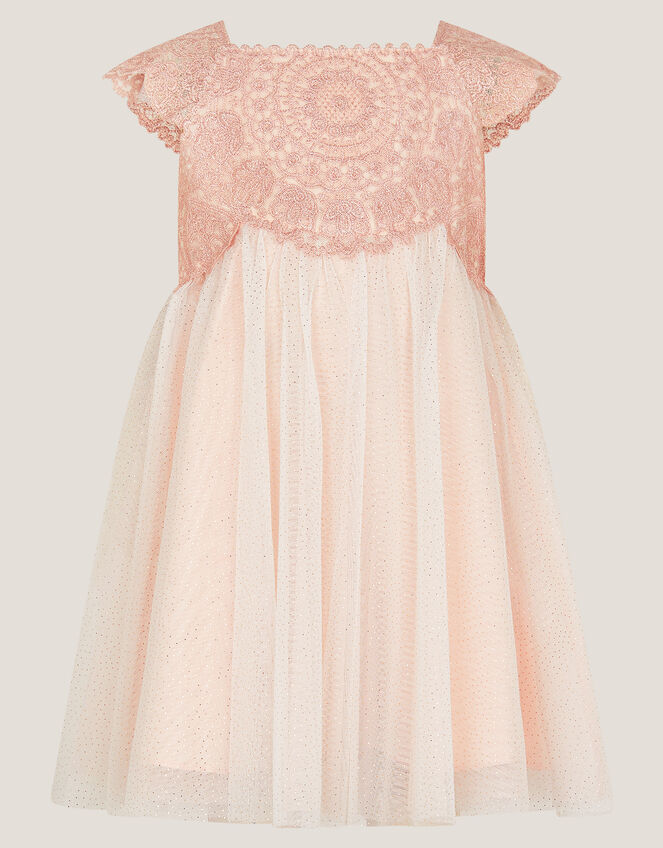 Baby Estella Embroidered Tulle Dress, Pink (PINK), large