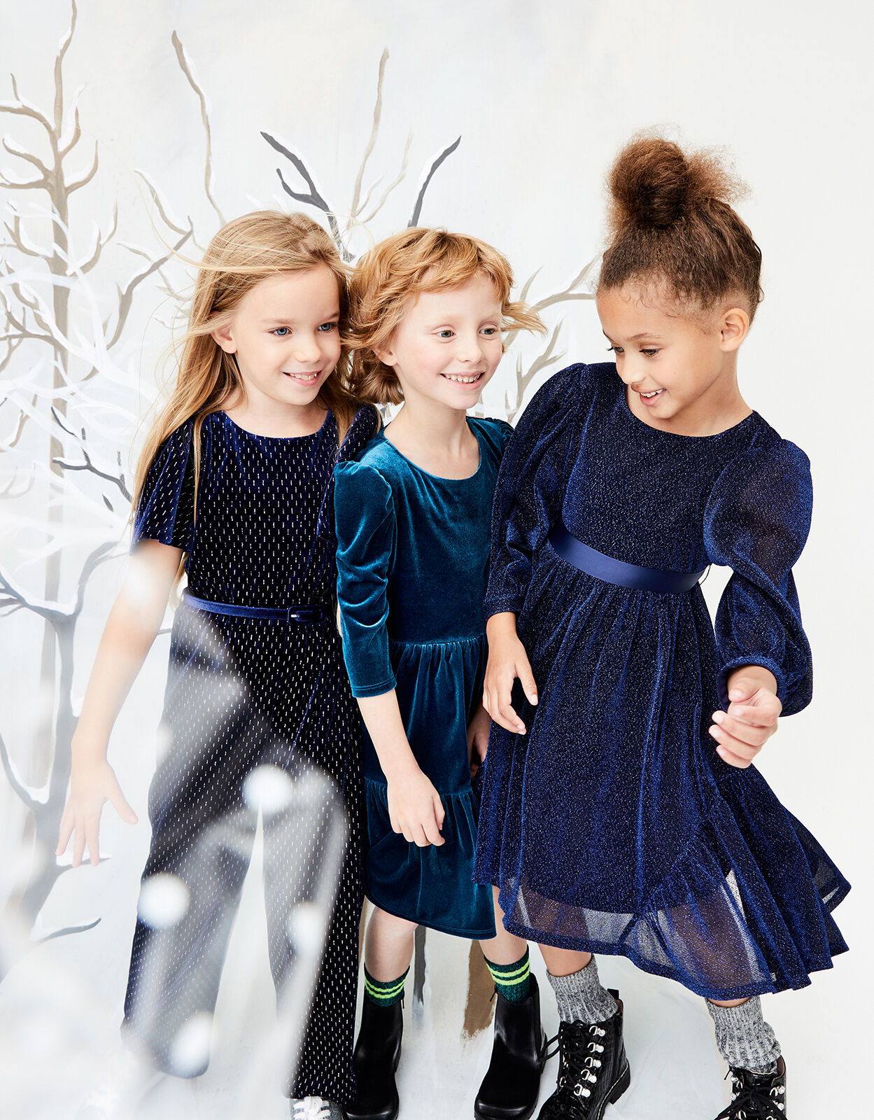 Kids velvet shop dress