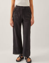 Hayley Embroidered Trousers, Black (BLACK), large