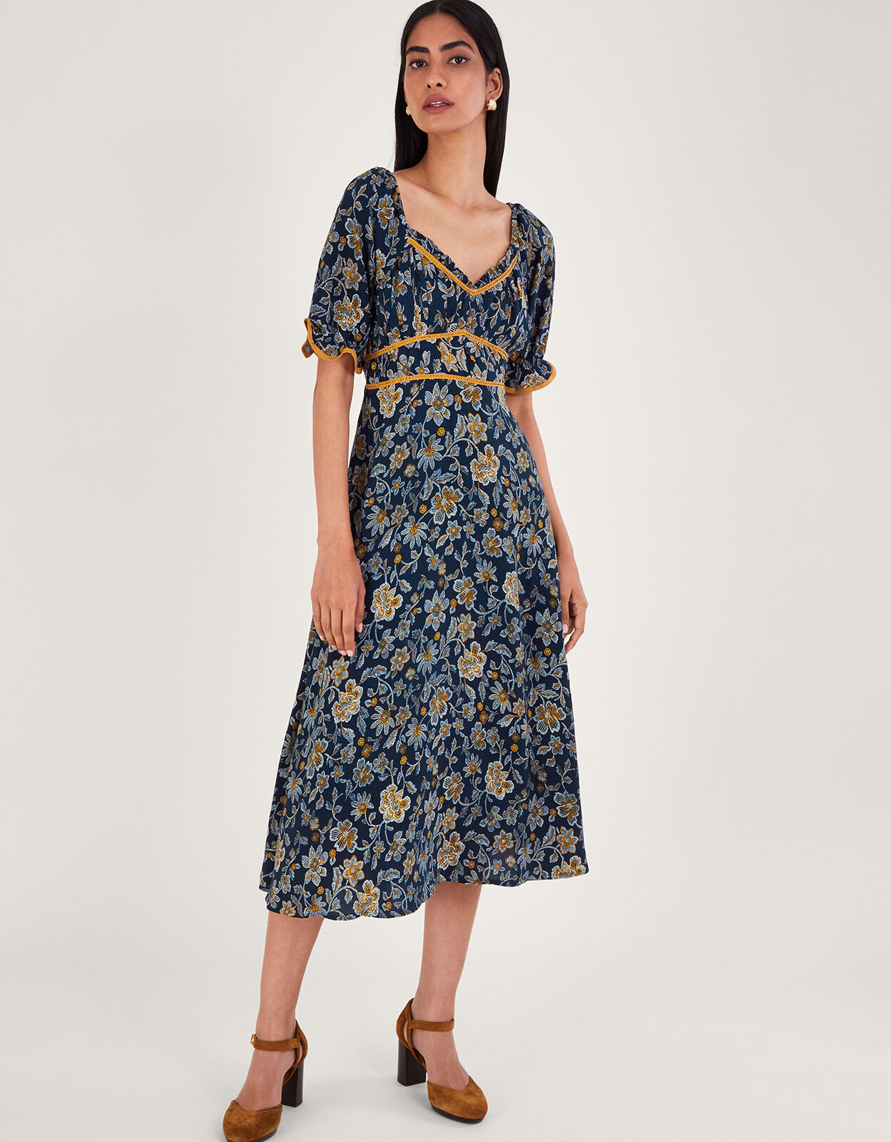 Navy shop dress monsoon