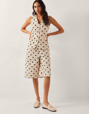 Isabel Polka Dot Waistcoat, Ivory (IVORY), large