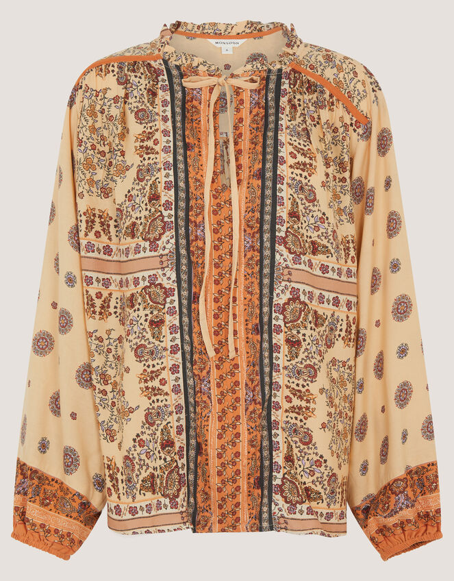 Ines Floral Print Blouse Natural