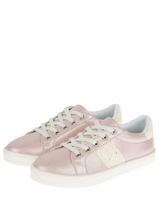 Shimmer Glitter Trainers, Pink (PINK), large