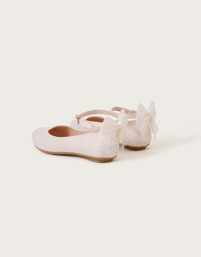 Lila Glitter Spot Ballerina Flats Pink | Girls' Flat Shoes | Monsoon UK.