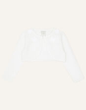 Baby Flower and Butterfly Cardigan, Ivory (IVORY), large