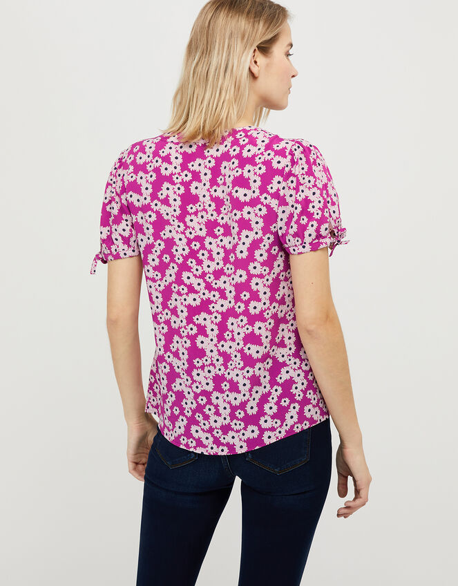 Delta Floral Blouse in Sustainable Viscose, Pink (PINK), large