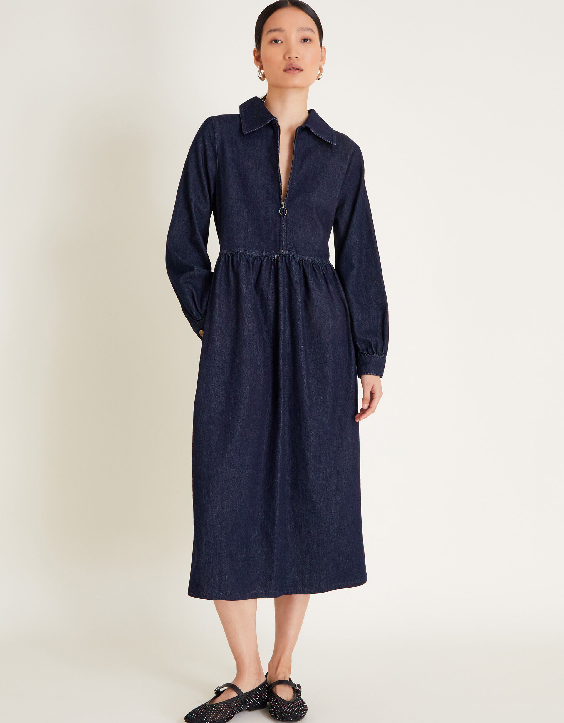 Monsoon white on sale denim dress