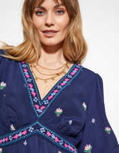 East Kerin Floral Maxi Dress, Blue (NAVY), large