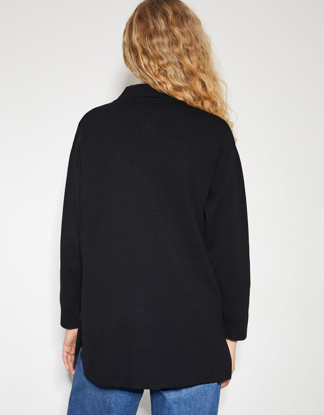 Nina Knit Utility Jacket, Black (BLACK), large