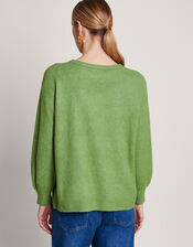 Josie Jacquard Jumper, Green (GREEN), large