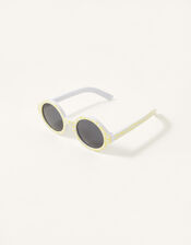 Baby Gingham Round Sunglasses with Case, , large