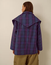 Elfie Check Print Jacket, Blue (NAVY), large