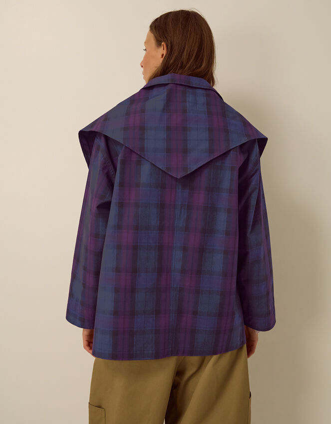 Elfie Check Print Jacket, Blue (NAVY), large