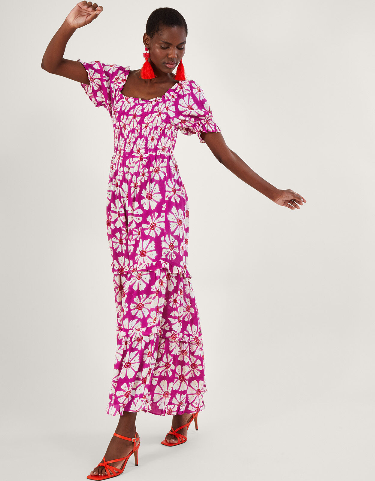 Pink day dresses uk clearance