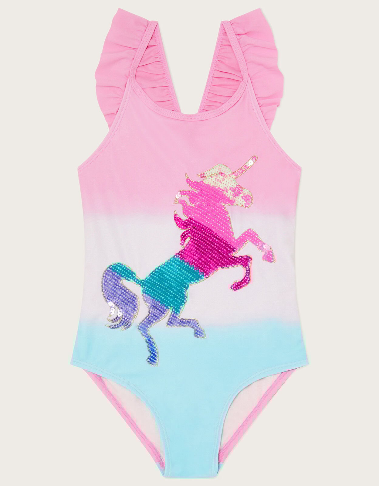 Sequin Unicorn Swimsuit Pink