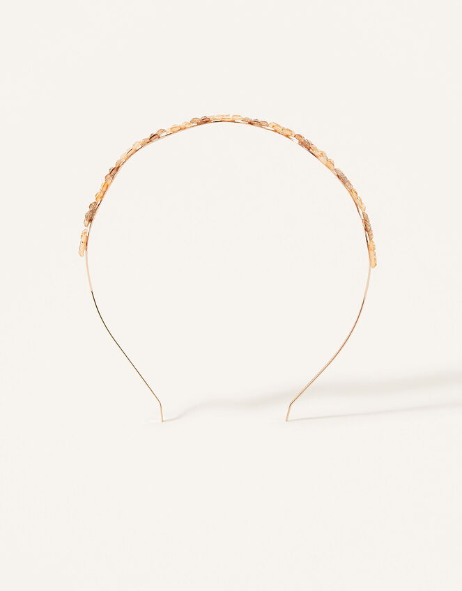 Wavey Gem Flower Headband, , large