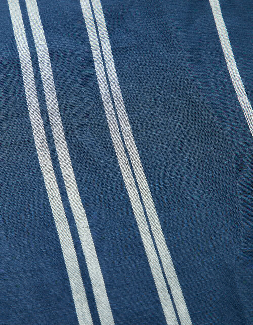 Stripe Jumpsuit in Linen Blend, Blue (NAVY), large