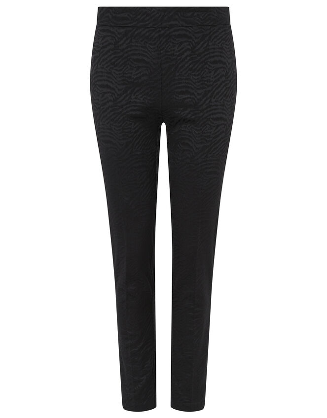 Zeta Zebra Jacquard Trousers Black | Trousers & Leggings | Monsoon UK.